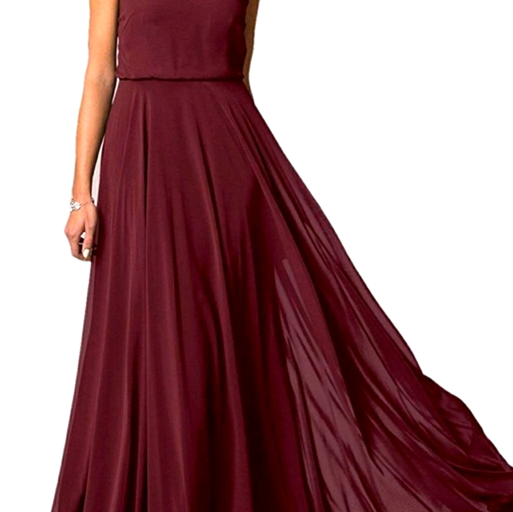 LaFee formal dress in burgundy